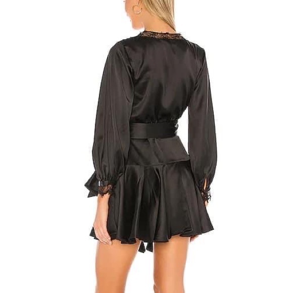 REVOLVE Satin Wrap Dress - Picture 3 of 9